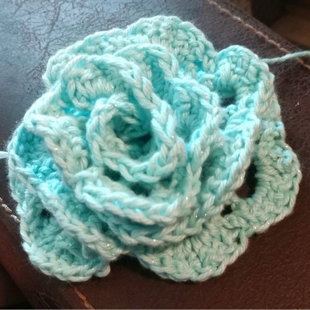 Homemade crochet flower